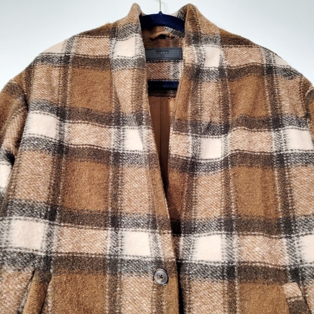 Blank NYC Plaid Cocoon Wanderer Oversized Coat Size Small - Picture 6 of 15